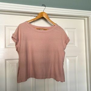 Anthro crop top, pale pink